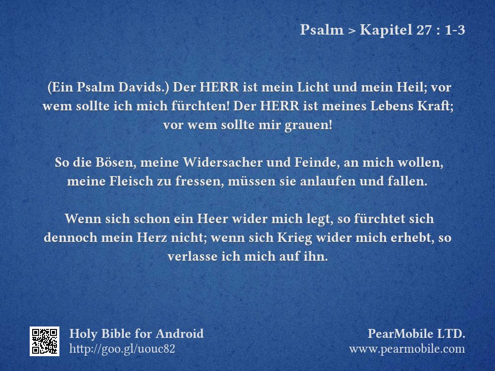 Psalm, Kapitel 27:1-3
